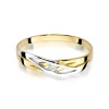 Pierścionek W0156 Diament 0,05ct żółte złoto