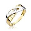 Pierścionek W0156 Diament 0,10ct żółte złoto