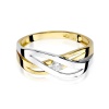 Pierścionek W0156 Diament 0,10ct żółte złoto