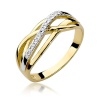 Pierścionek W0157 z diamentami żółte złoto