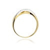 Pierścionek W0157 z diamentami żółte złoto