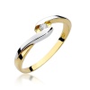 Pierścionek W0158 Diament 0,05ct żółte złoto