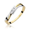 Pierścionek W0159 z diamentami żółte złoto