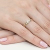 Pierścionek W0159 z diamentami żółte złoto