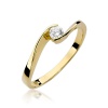 Pierścionek W0160 Diament 0,13ct żółte złoto
