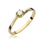 Pierścionek W0163 Diament 0,10ct żółte złoto