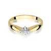 Pierścionek W0171 Diament 0,12ct żółte złoto