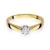 Pierścionek W0173 Diament 0,15ct żółte złoto