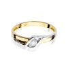 Pierścionek W0178 Diament 0,10ct żółte złoto