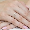 Pierścionek W0180 Diament 0,10ct żółte złoto