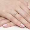 Pierścionek W0187 Diament 0,04ct żółte złoto