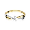 Pierścionek W0191 Diament 0,04ct żółte złoto