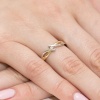 Pierścionek W0191 Diament 0,04ct żółte złoto