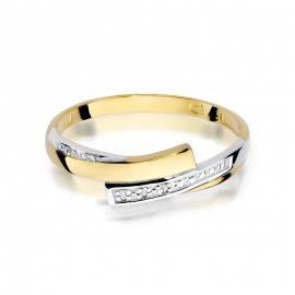 Pierścionek W0196 z diamentami żółte złoto