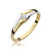 Pierścionek W0207 Diament 0,10ct żółte złoto