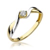 Pierścionek W0208 Diament 0,08ct żółte złoto