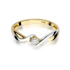 Pierścionek W0208 Diament 0,08ct żółte złoto