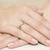 Pierścionek W0208 Diament 0,10ct żółte złoto