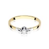 Pierścionek W0209 Diament 0,08ct żółte złoto