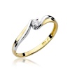 Pierścionek W0211 Diament 0,08ct żółte złoto