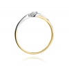 Pierścionek W0211 Diament 0,08ct żółte złoto