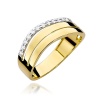 Pierścionek W0214 z diamentami żółte złoto