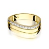 Pierścionek W0214 z diamentami żółte złoto