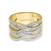 Pierścionek W0215 z diamentami żółte złoto