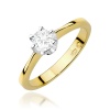Pierścionek W0220B Diament 0,25ct żółte złoto