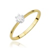 Pierścionek W0220 Diament 0,15ct żółte złoto