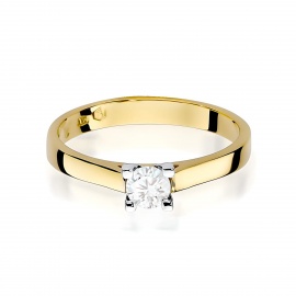 Pierścionek W0221B Diament 0,20ct żółte złoto