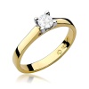 Pierścionek W0221B Diament 0,25ct żółte złoto