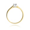 Pierścionek W0221 Diament 0,10ct żółte złoto