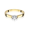 Pierścionek W0222B Diament 0,25ct żółte złoto