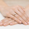 Pierścionek W0222 Diament 0,10ct żółte złoto