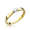 Pierścionek W0223 Diament 0,08ct żółte złoto