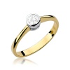 Pierścionek W0224B Diament 0,25ct żółte złoto