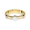 Pierścionek W0224 Diament 0,10ct żółte złoto