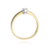 Pierścionek W0224 Diament 0,10ct żółte złoto