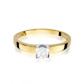Pierścionek W0225B Diament 0,30ct żółte złoto