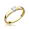 Pierścionek W0225 Diament 0,08ct żółte złoto