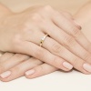 Pierścionek W0225 Diament 0,08ct żółte złoto