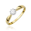 Pierścionek W0228 Diament 0,15ct żółte złoto