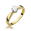 Pierścionek W0228 Diament 0,25ct żółte złoto