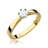 Pierścionek W0229B Diament 0,25ct żółte złoto