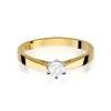 Pierścionek W0229B Diament 0,25ct żółte złoto