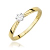 Pierścionek W0229 Diament 0,10ct żółte złoto