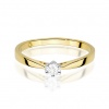 Pierścionek W0229 Diament 0,10ct żółte złoto