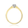 Pierścionek W0229 Diament 0,10ct żółte złoto