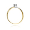 Pierścionek W0230 Diament 0,08ct żółte złoto